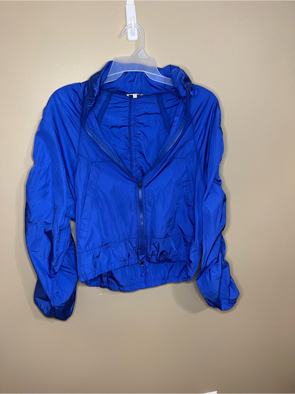 Easel Electric Blue Lightweight Windbreaker Jacket